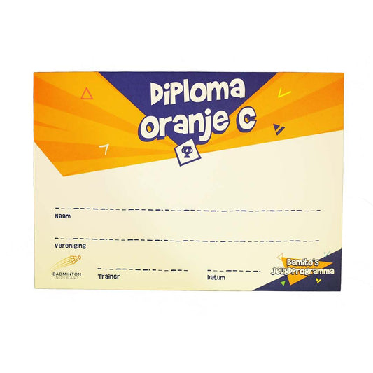 Bamito Diploma Oranje C - Badminton Nederland shop